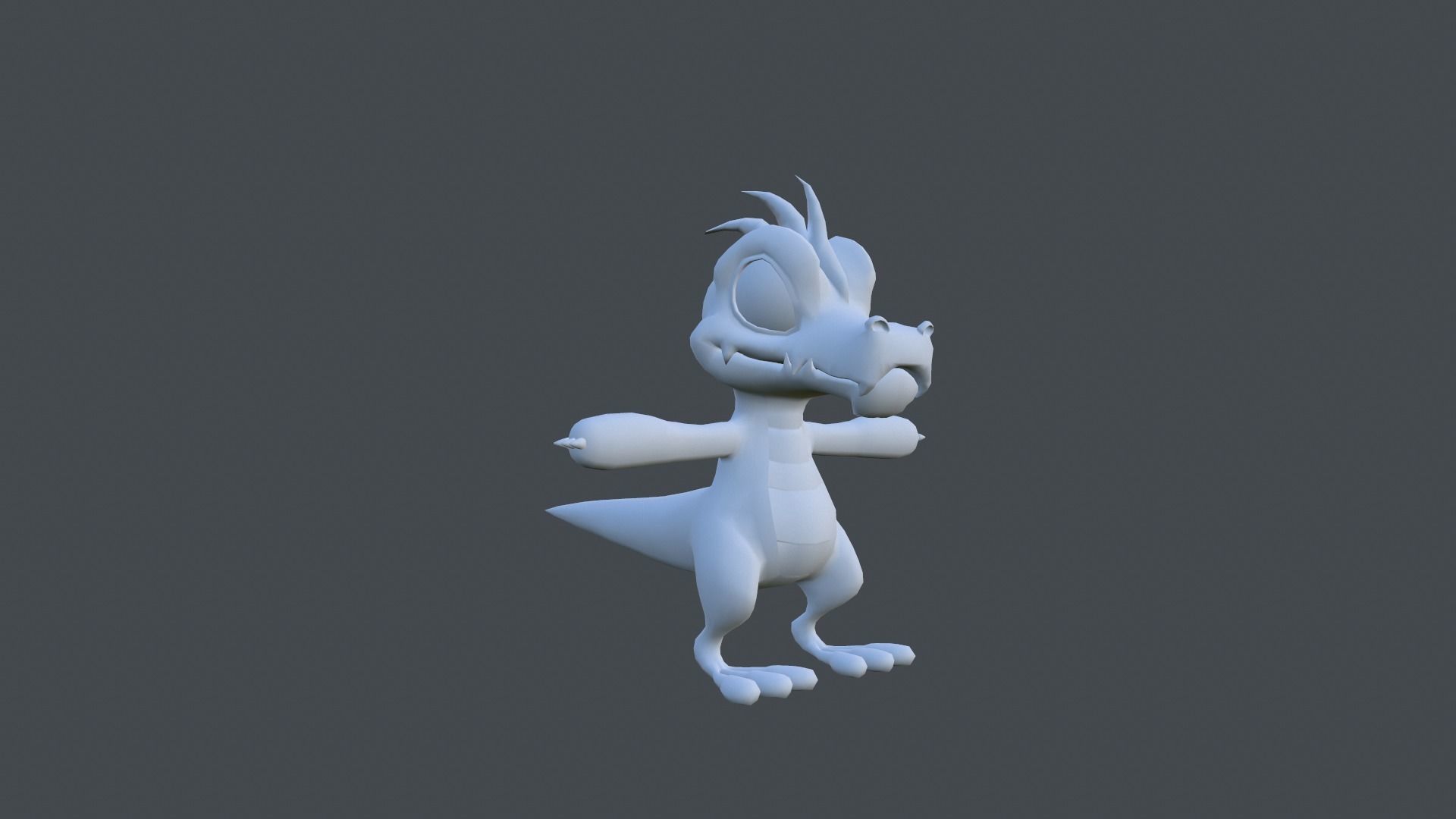 Dinosaur cartoon Low-poly 3D model_20