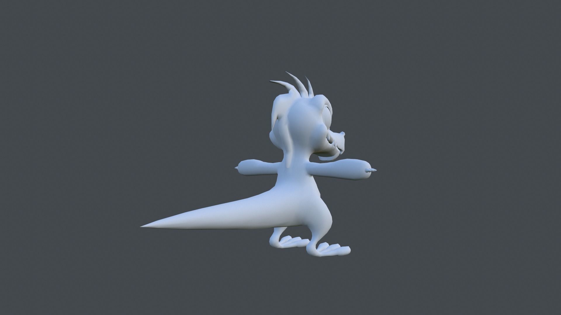 Dinosaur cartoon Low-poly 3D model_12