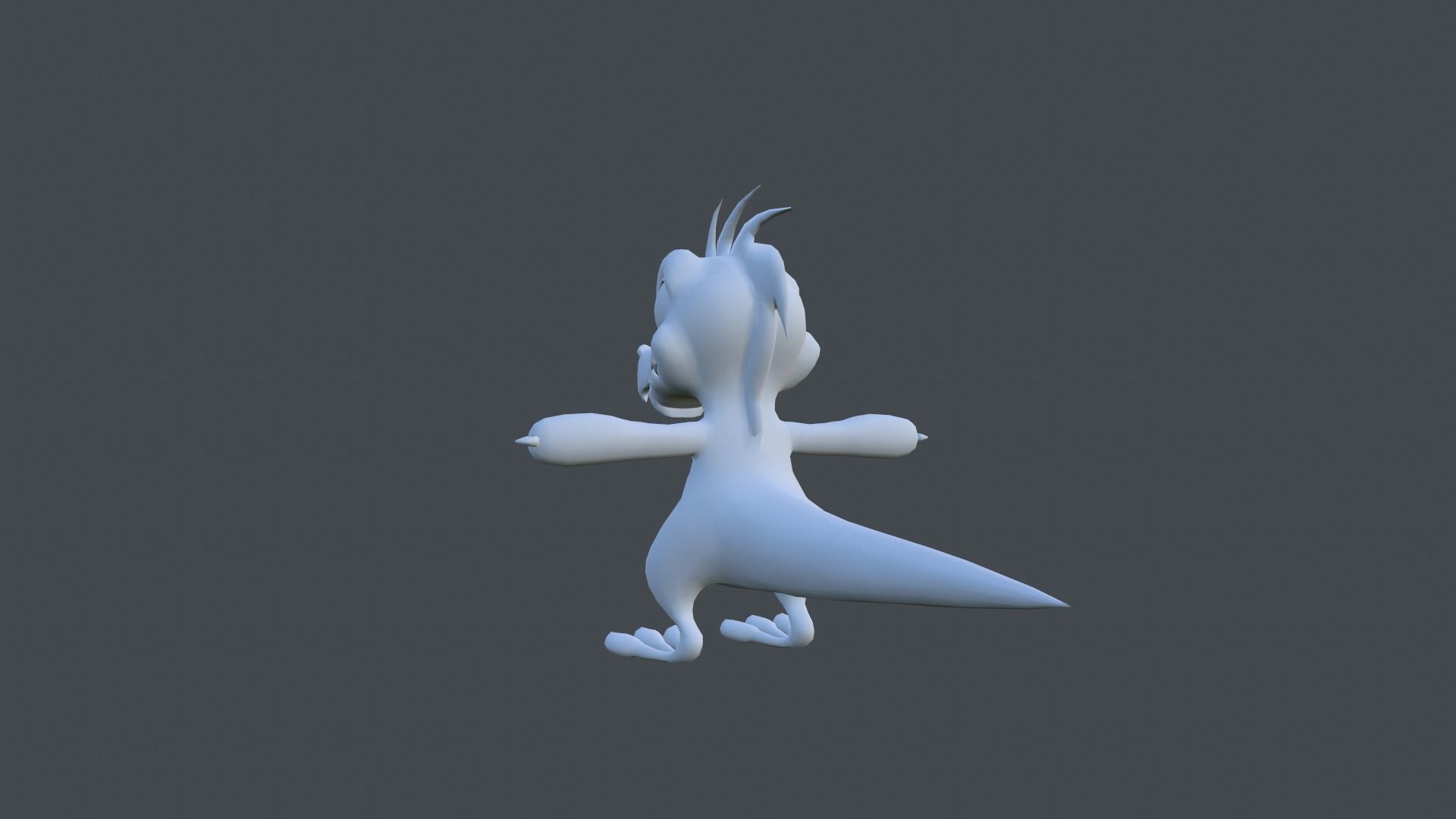 Dinosaur cartoon Low-poly 3D model_6
