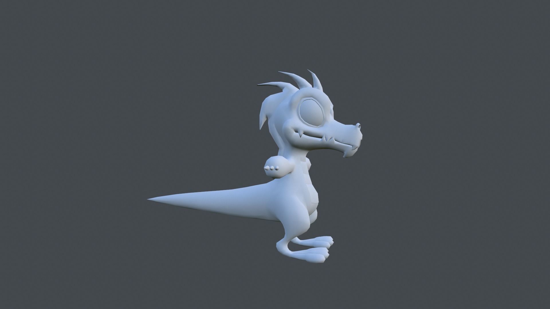 Dinosaur cartoon Low-poly 3D model_19