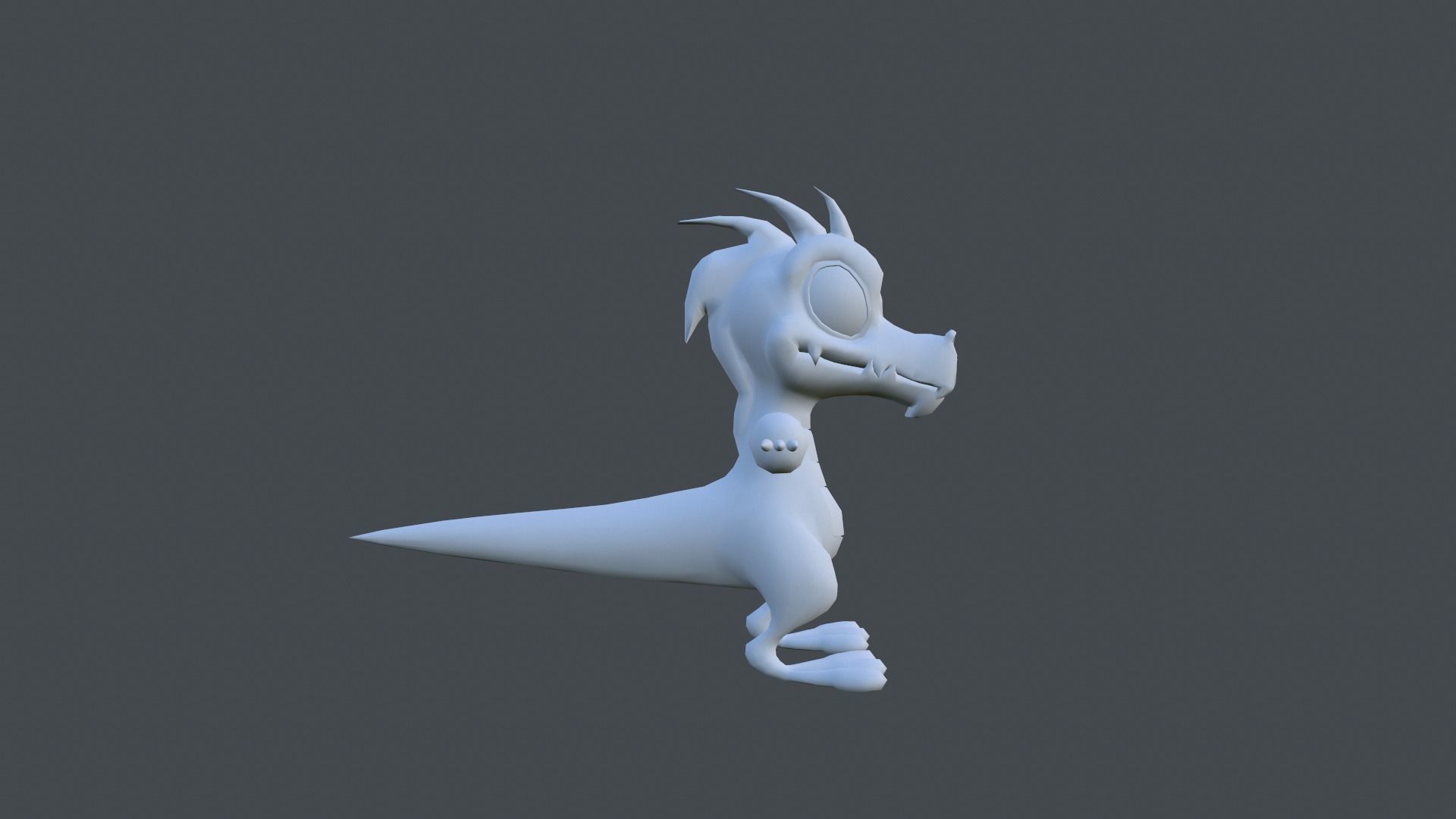 Dinosaur cartoon Low-poly 3D model_16