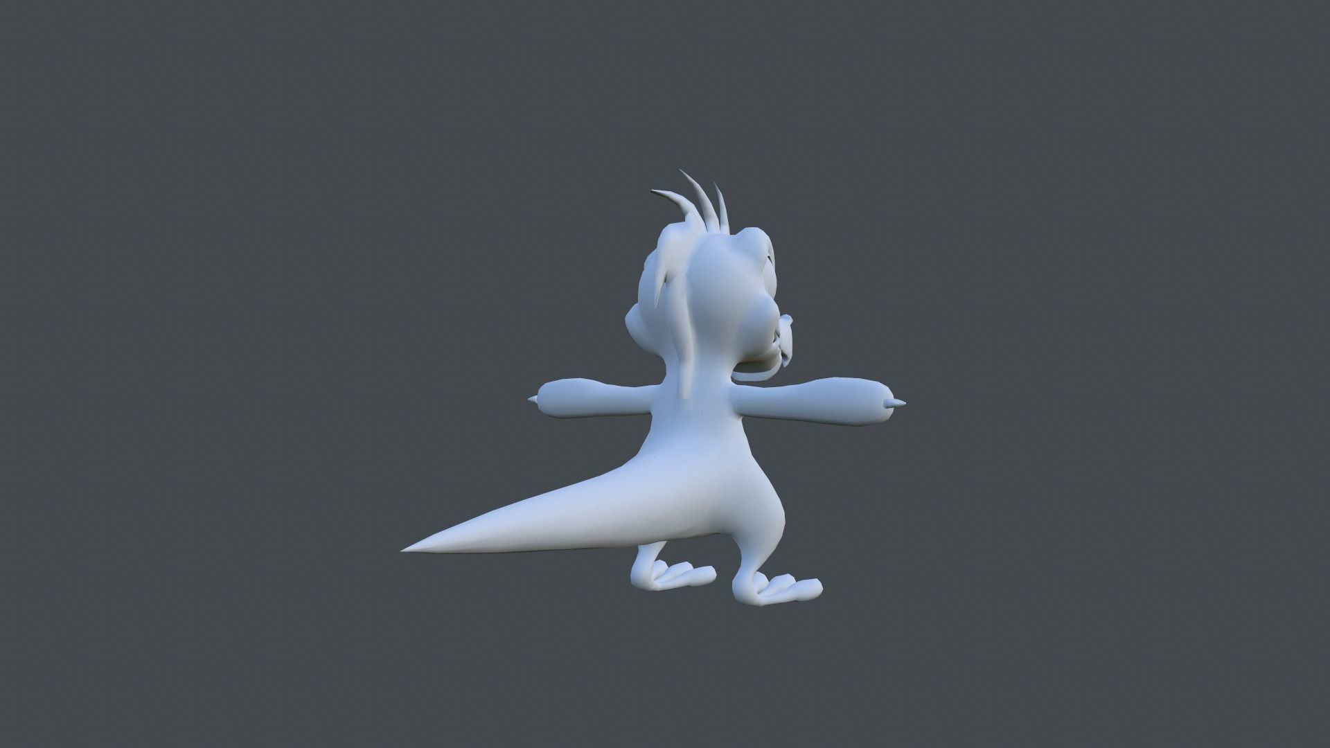 Dinosaur cartoon Low-poly 3D model_10