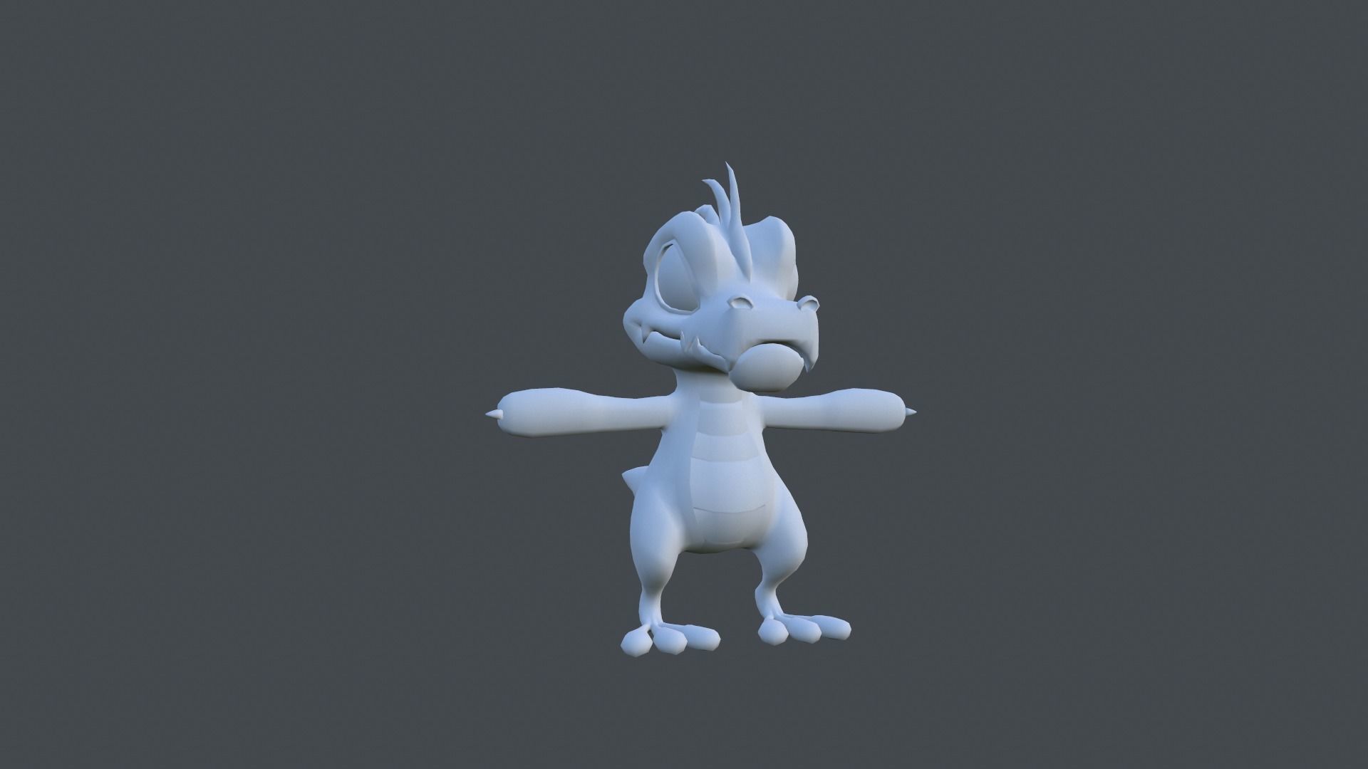 Dinosaur cartoon Low-poly 3D model_29