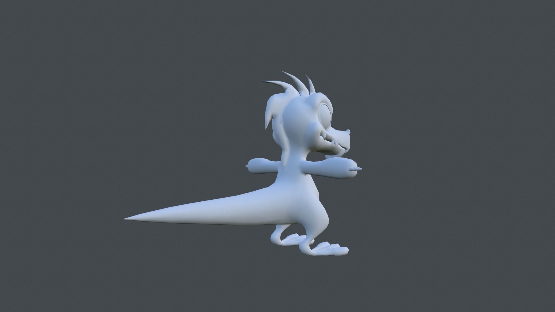 Dinosaur cartoon Low-poly 3D model_17
