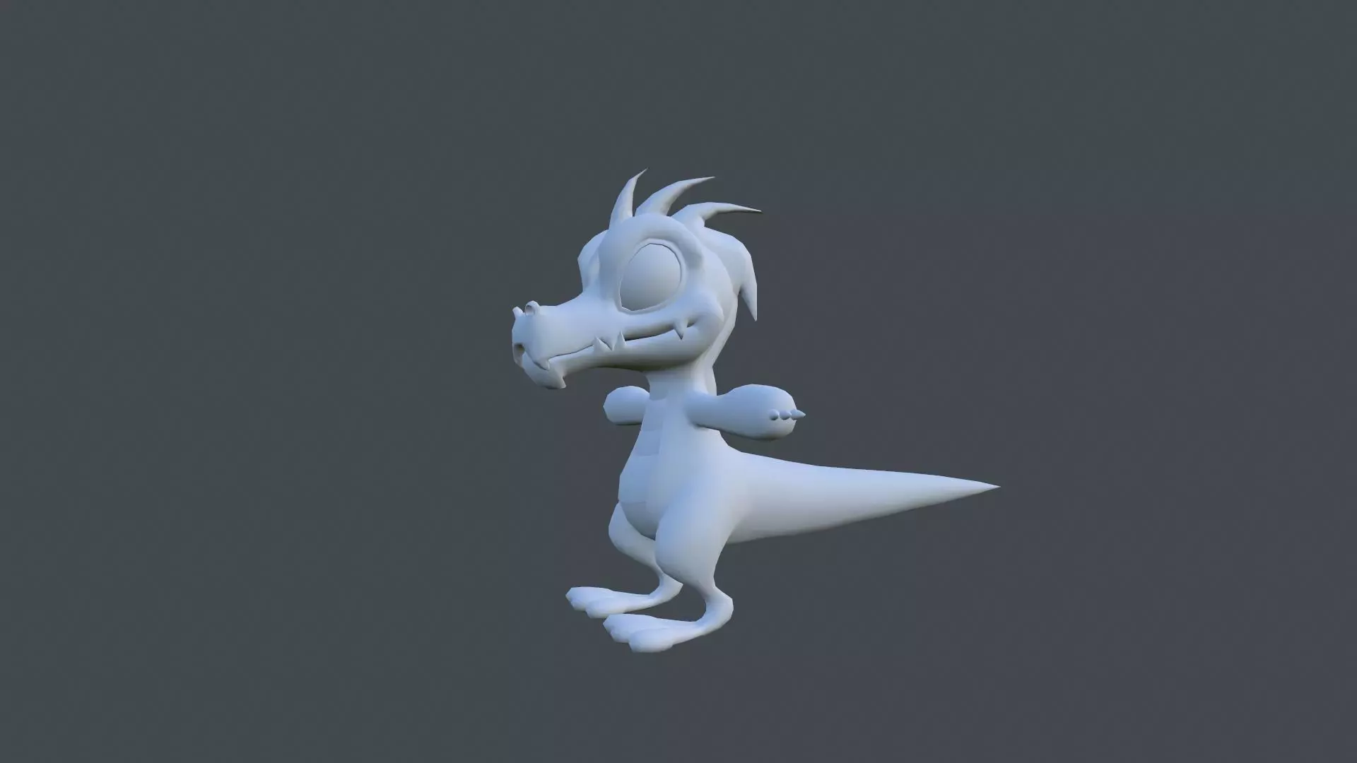 Dinosaur cartoon Low-poly 3D model_0