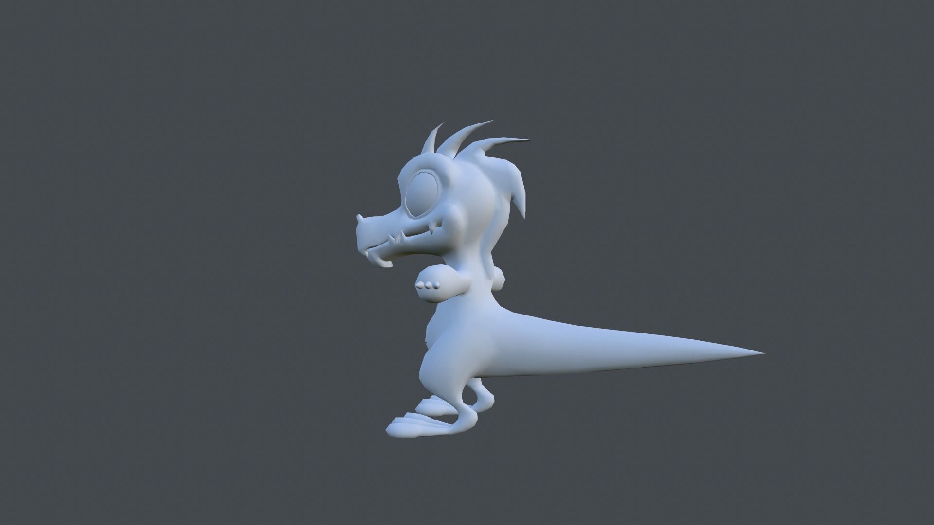 Dinosaur cartoon Low-poly 3D model_3