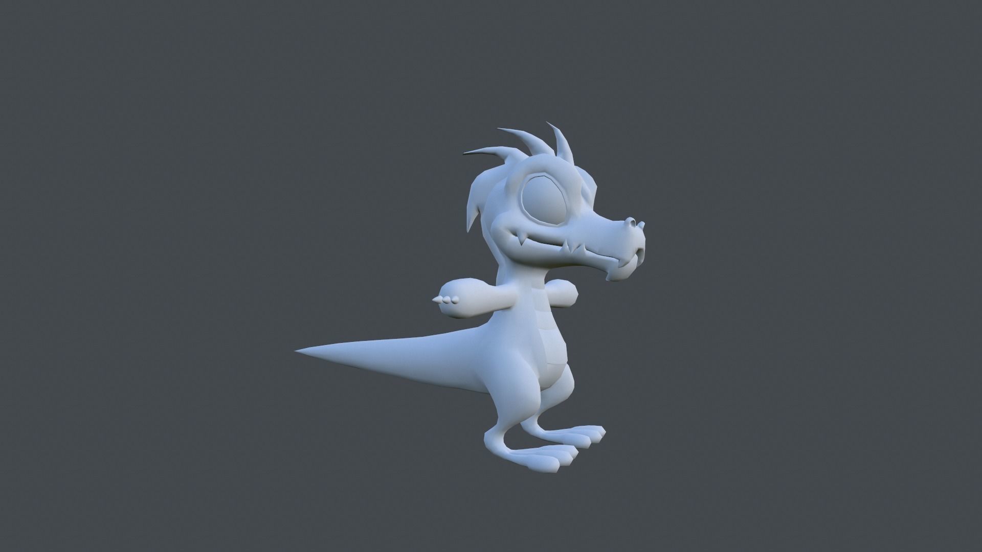 Dinosaur cartoon Low-poly 3D model_26