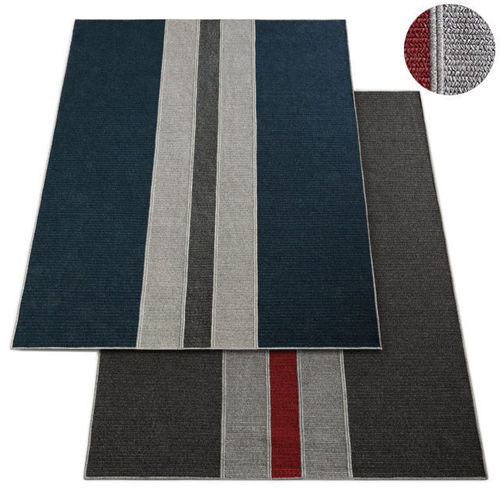 Derby Stripe Rug RH Baby and Child carpet 3D model