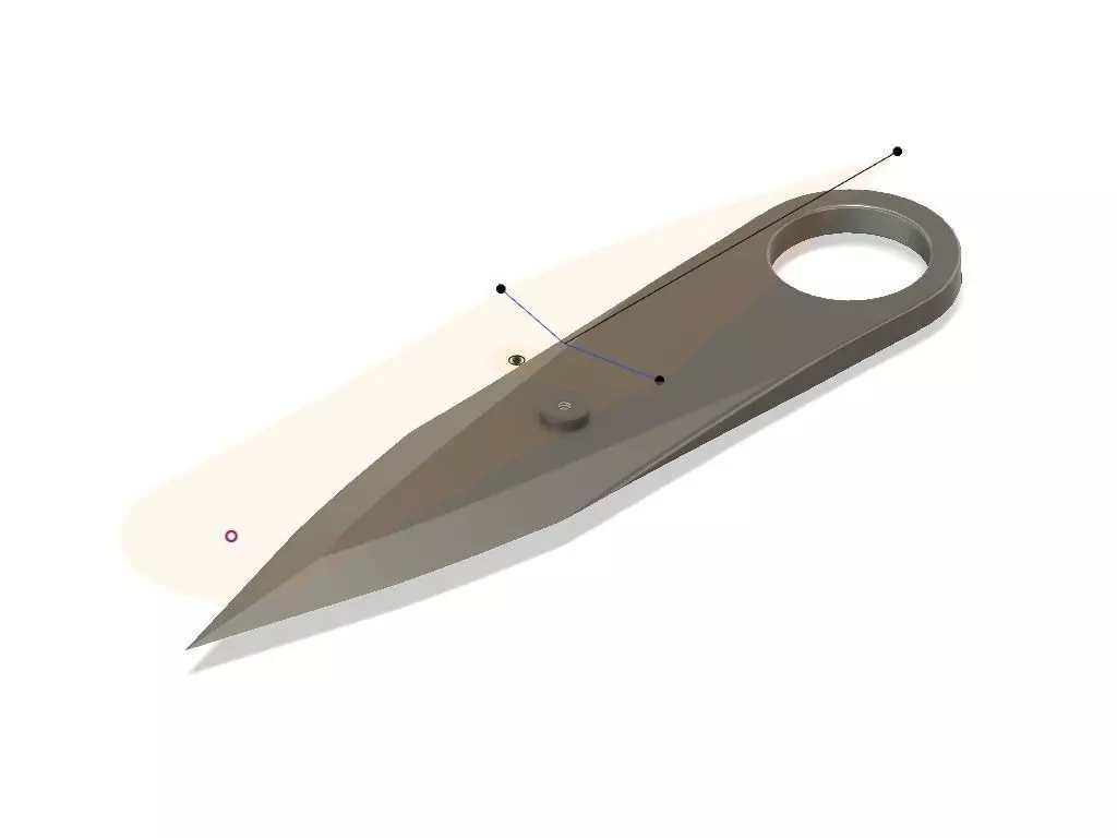 Alpha Arms Folding Pocket Knife Kunai 3D print model