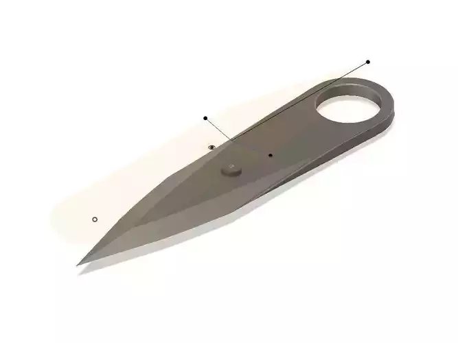 Alpha Arms Folding Pocket Knife Kunai 3D print model