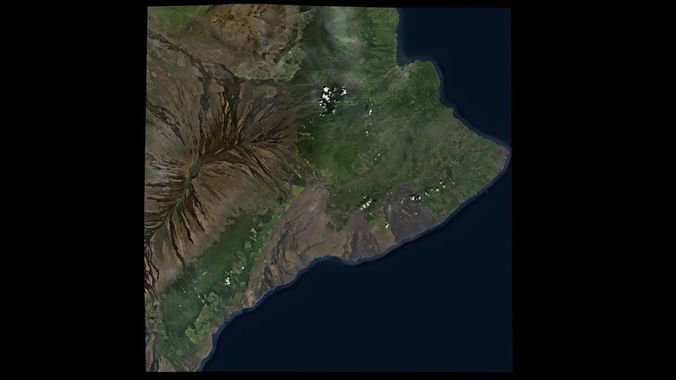 Kilauea Volcano Area 3D model