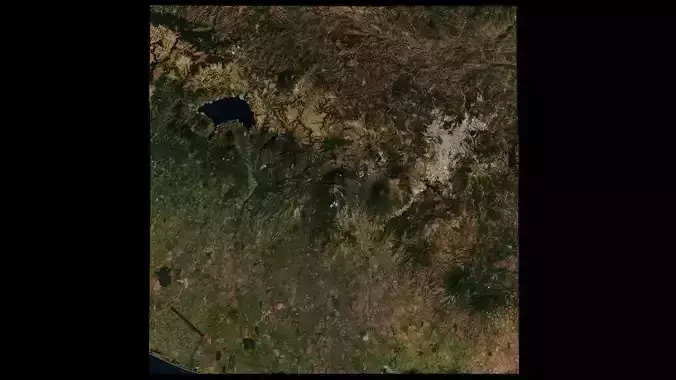 Volcano Fuego Area 3D model
