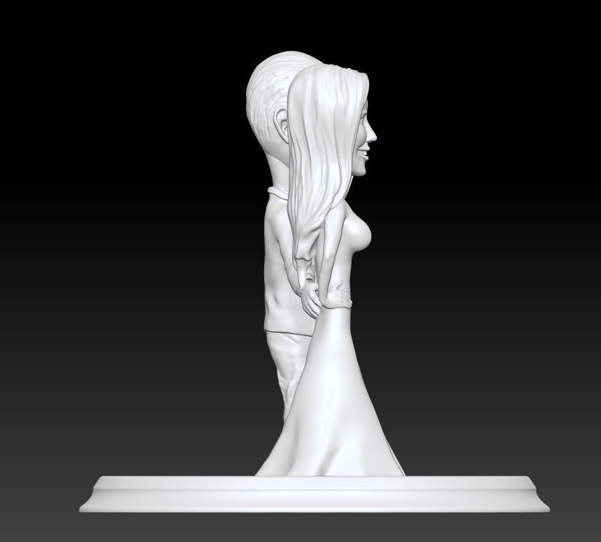 Wedding couple Cake 3D print 3D print model_4