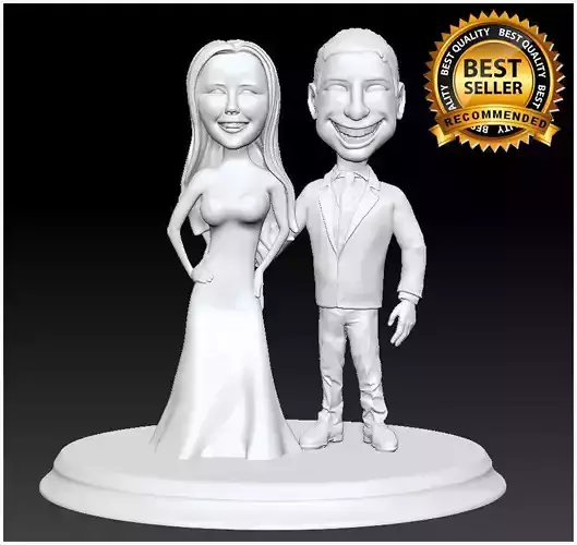 Wedding couple Cake 3D print 3D print model