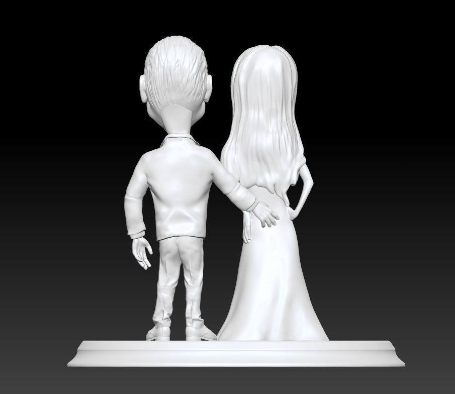 Wedding couple Cake 3D print 3D print model_3