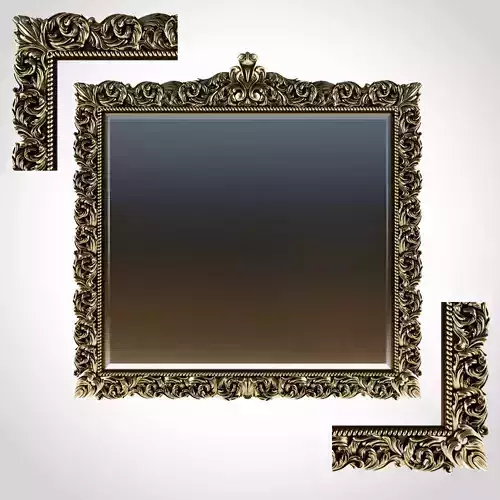 3D model Antique Baroque Picture Frame