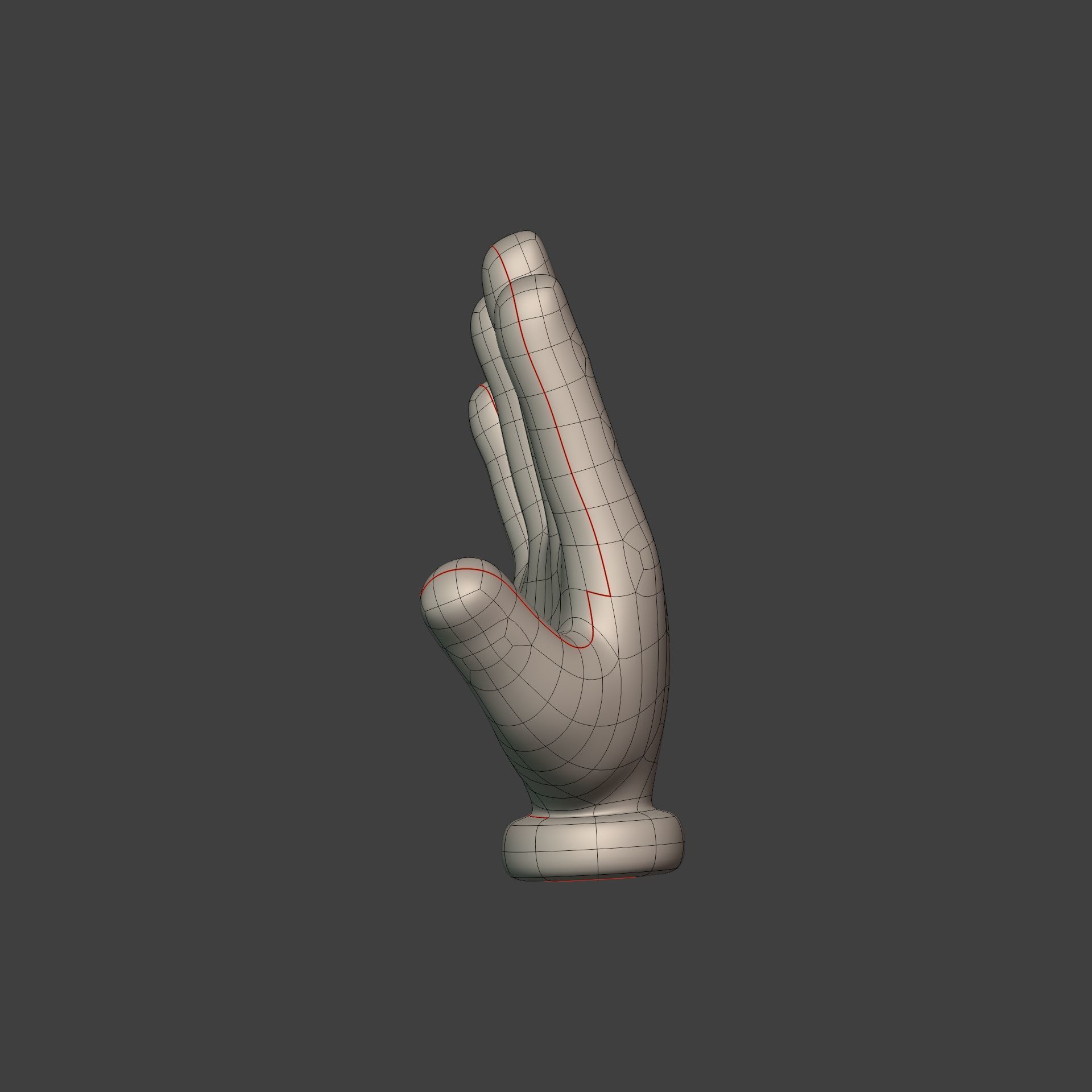 Cartoon Hand -- Rigged Low-poly 3D model_9