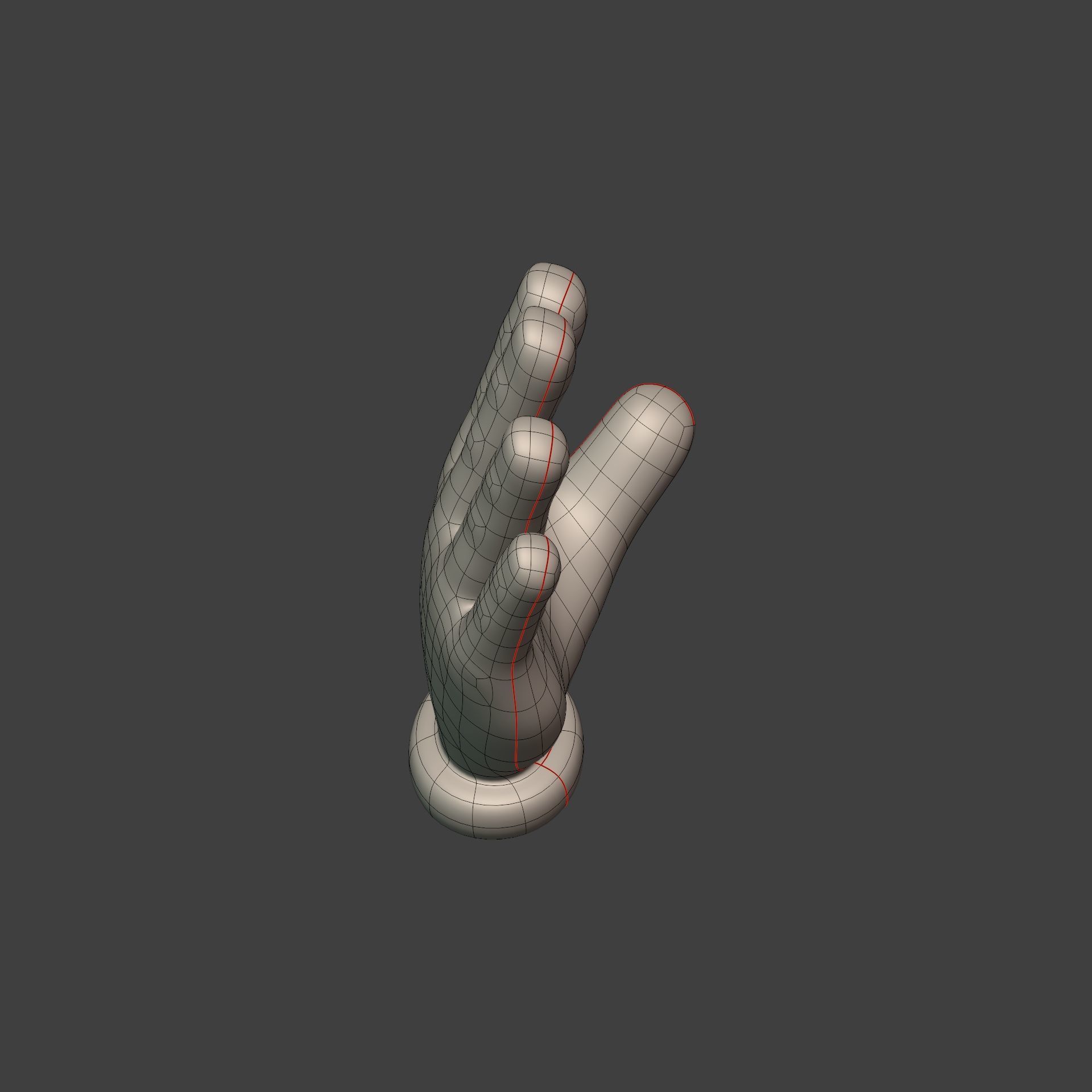 Cartoon Hand -- Rigged Low-poly 3D model_14