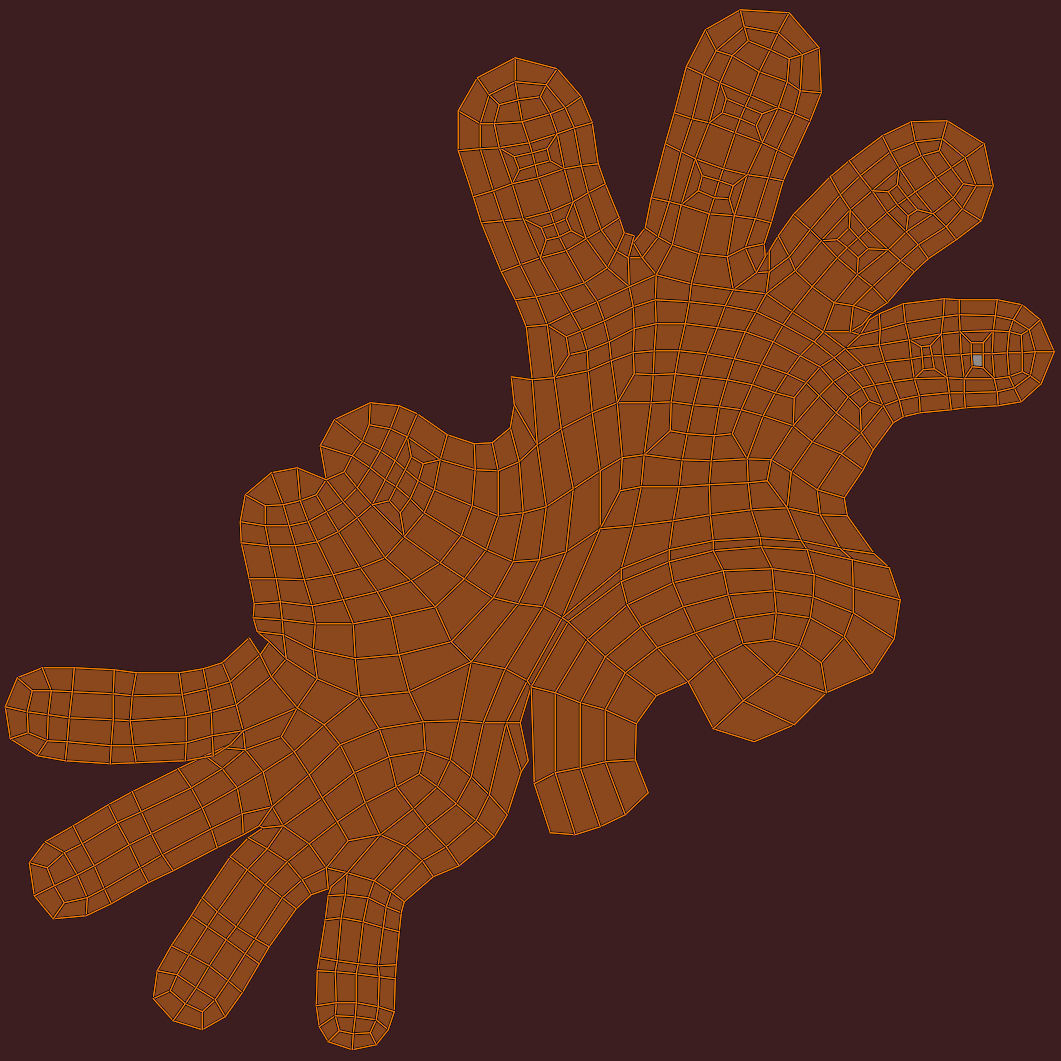 Cartoon Hand -- Rigged Low-poly 3D model_6