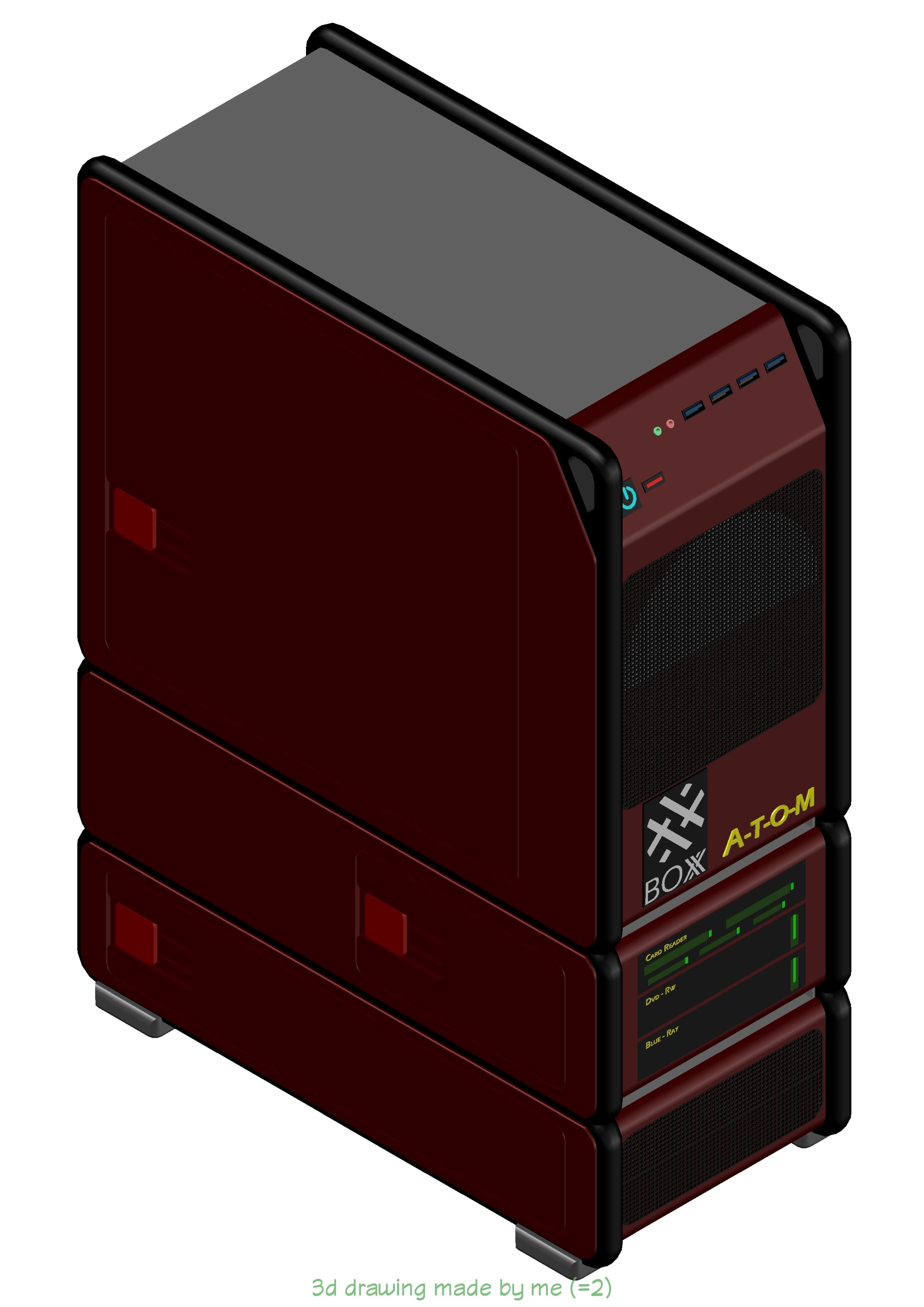 WorkStation BOXX ATOM Free 3D model_9