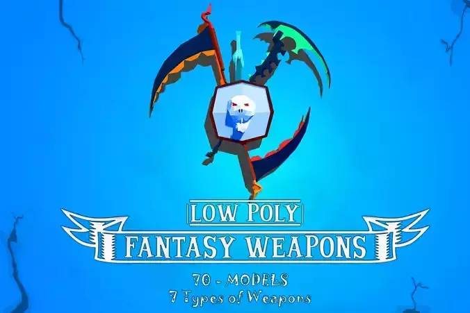 Lowpoly Weapons fantasy