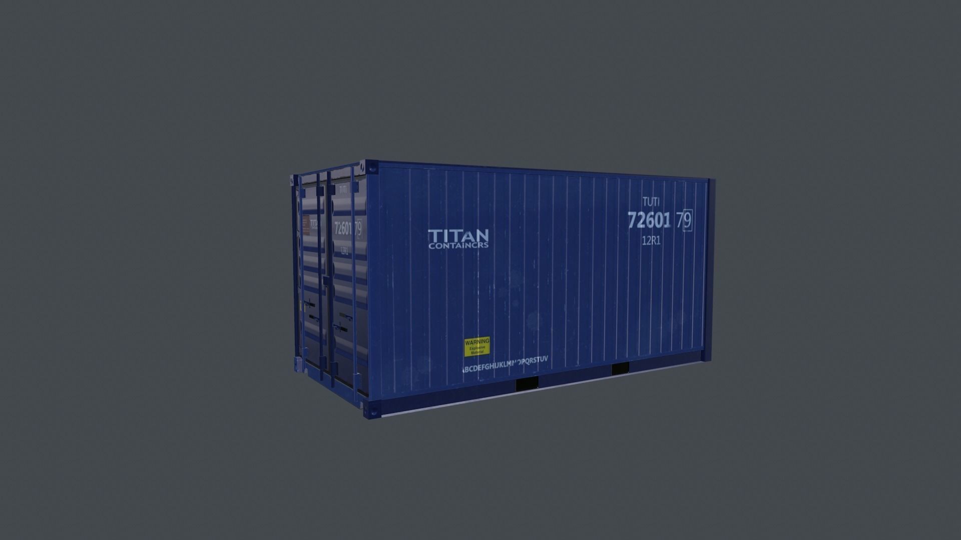 Container shipping Low-poly 3D model_2