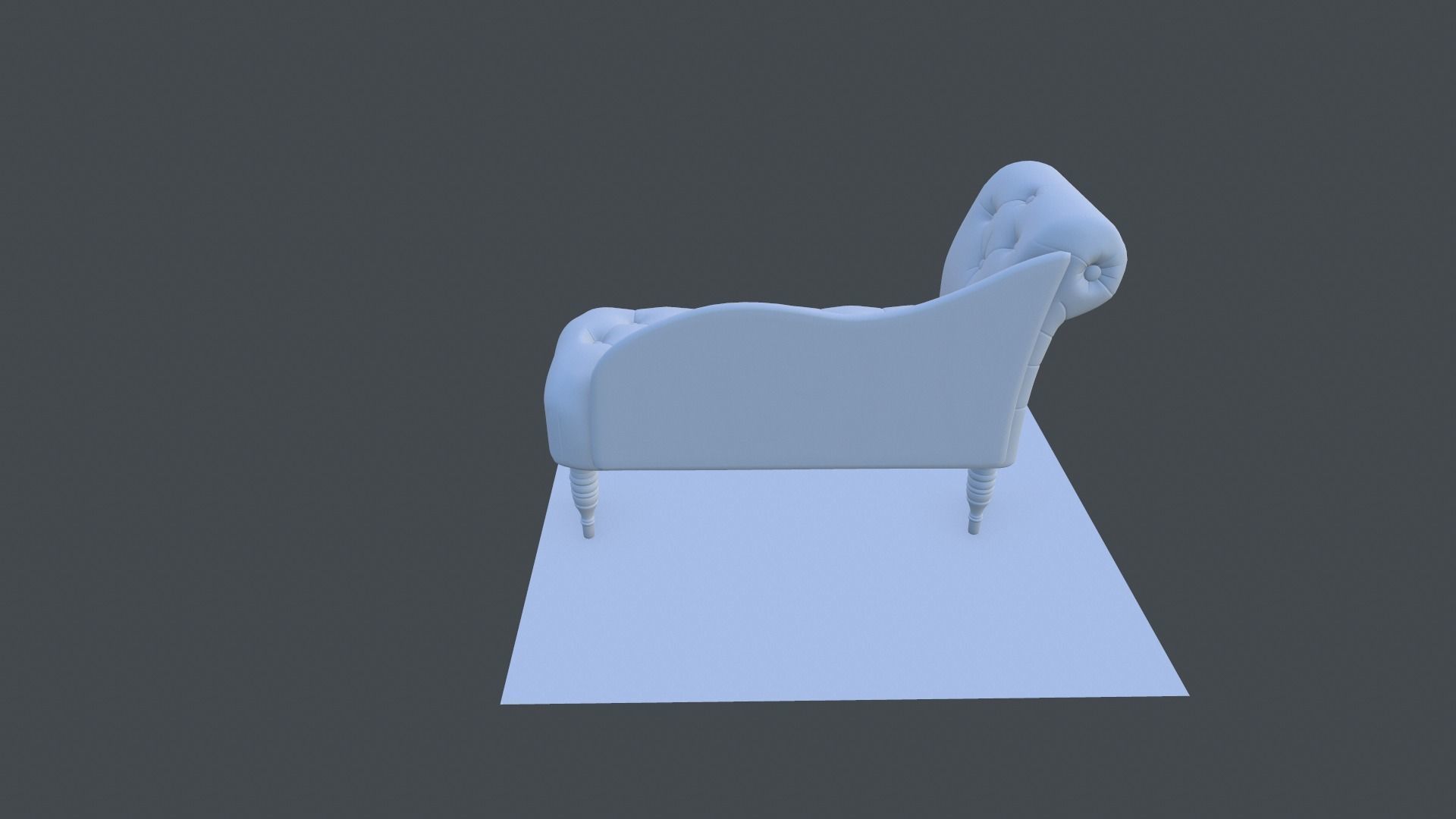 Sofa Set chair Low-poly 3D model_14