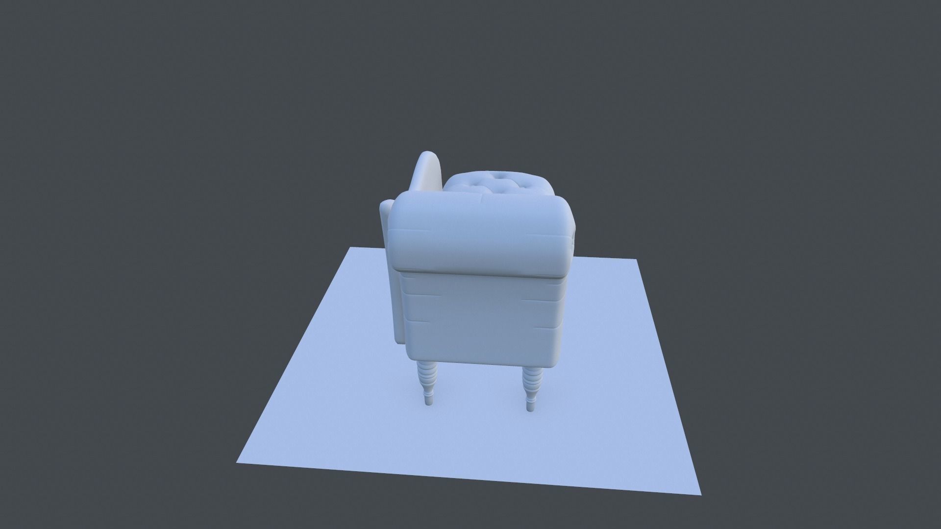 Sofa Set chair Low-poly 3D model_22