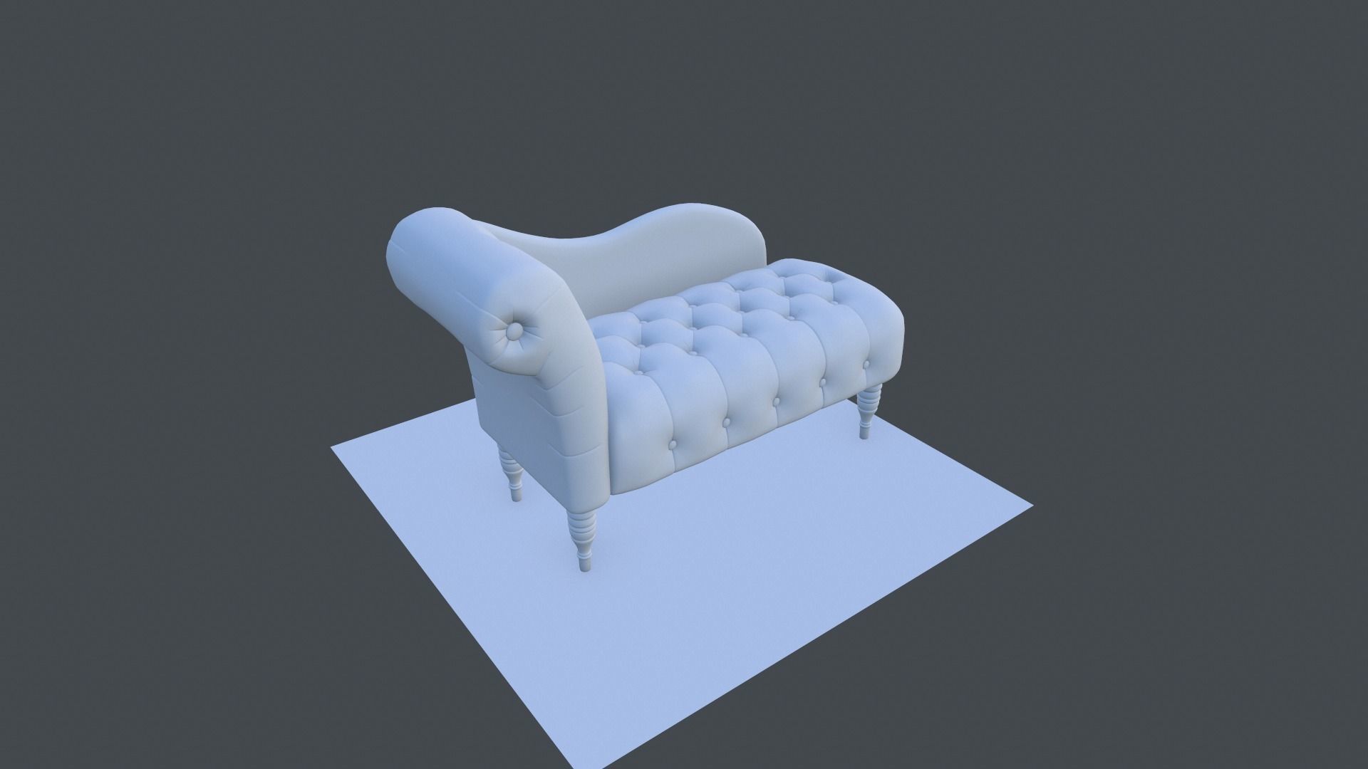 Sofa Set chair Low-poly 3D model_23