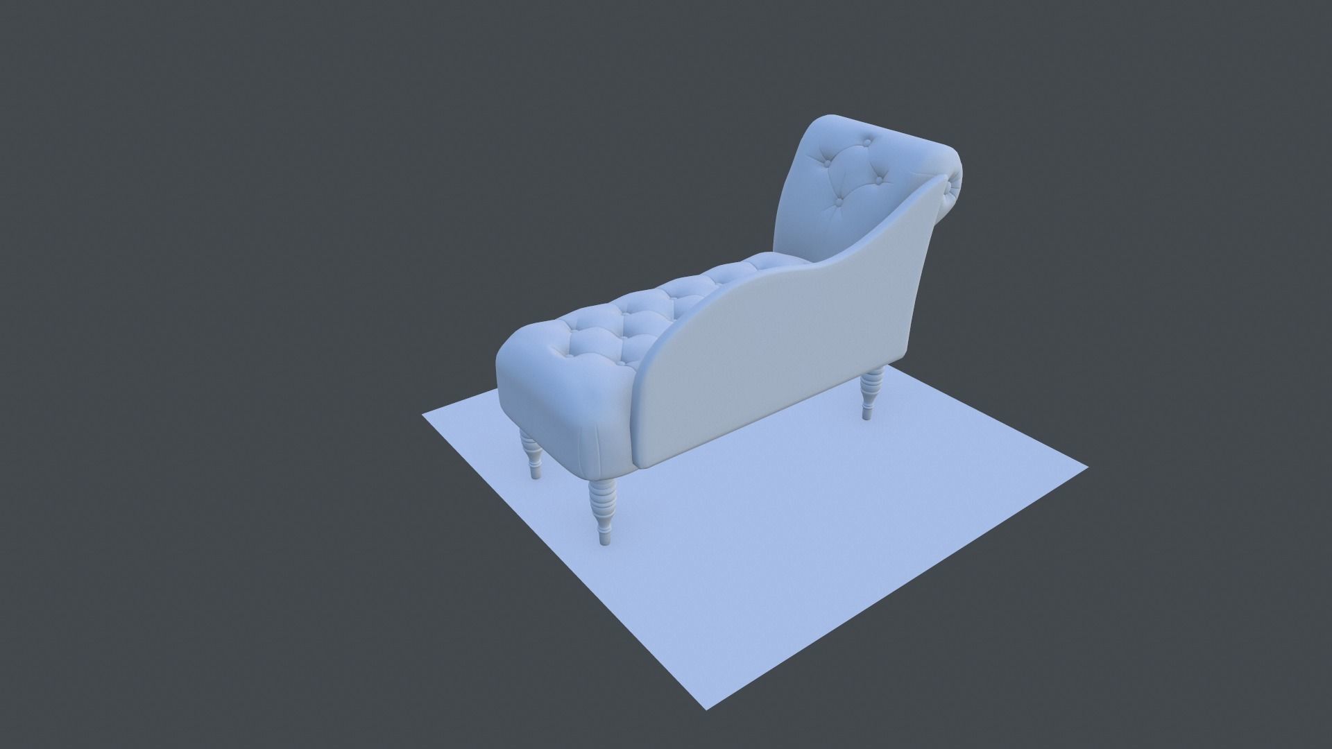 Sofa Set chair Low-poly 3D model_8