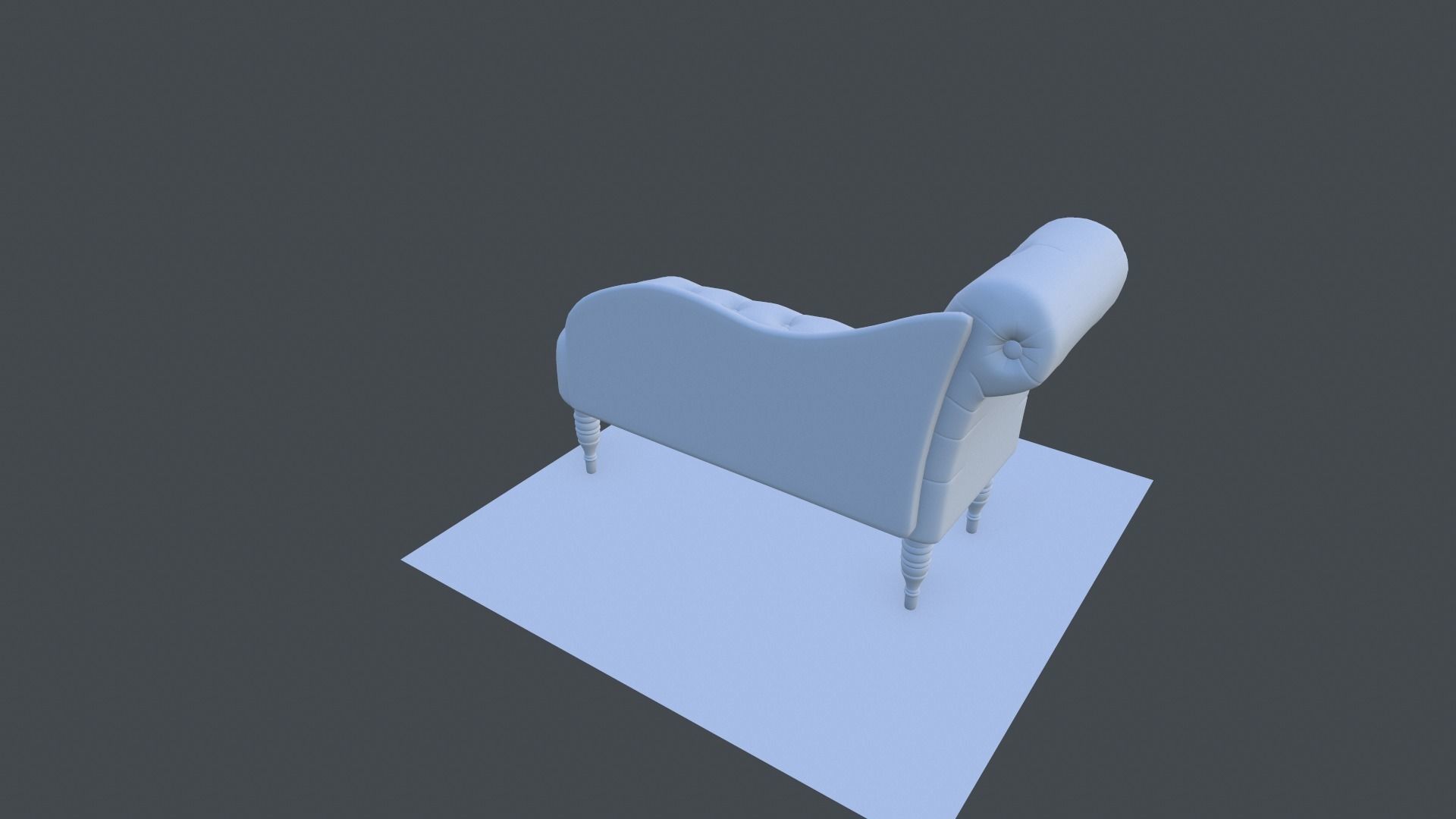 Sofa Set chair Low-poly 3D model_13