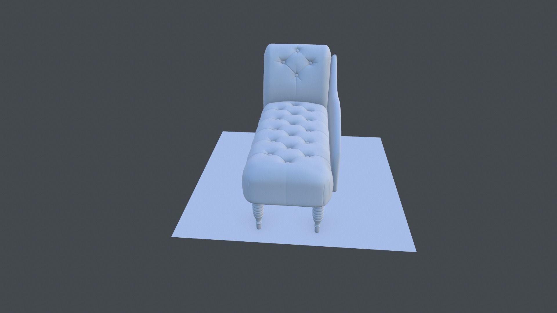 Sofa Set chair Low-poly 3D model_6