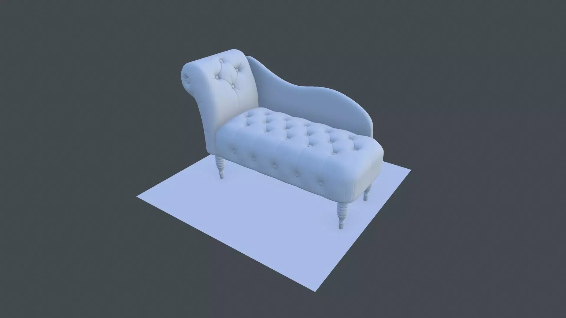 Sofa Set chair Low-poly 3D model_0