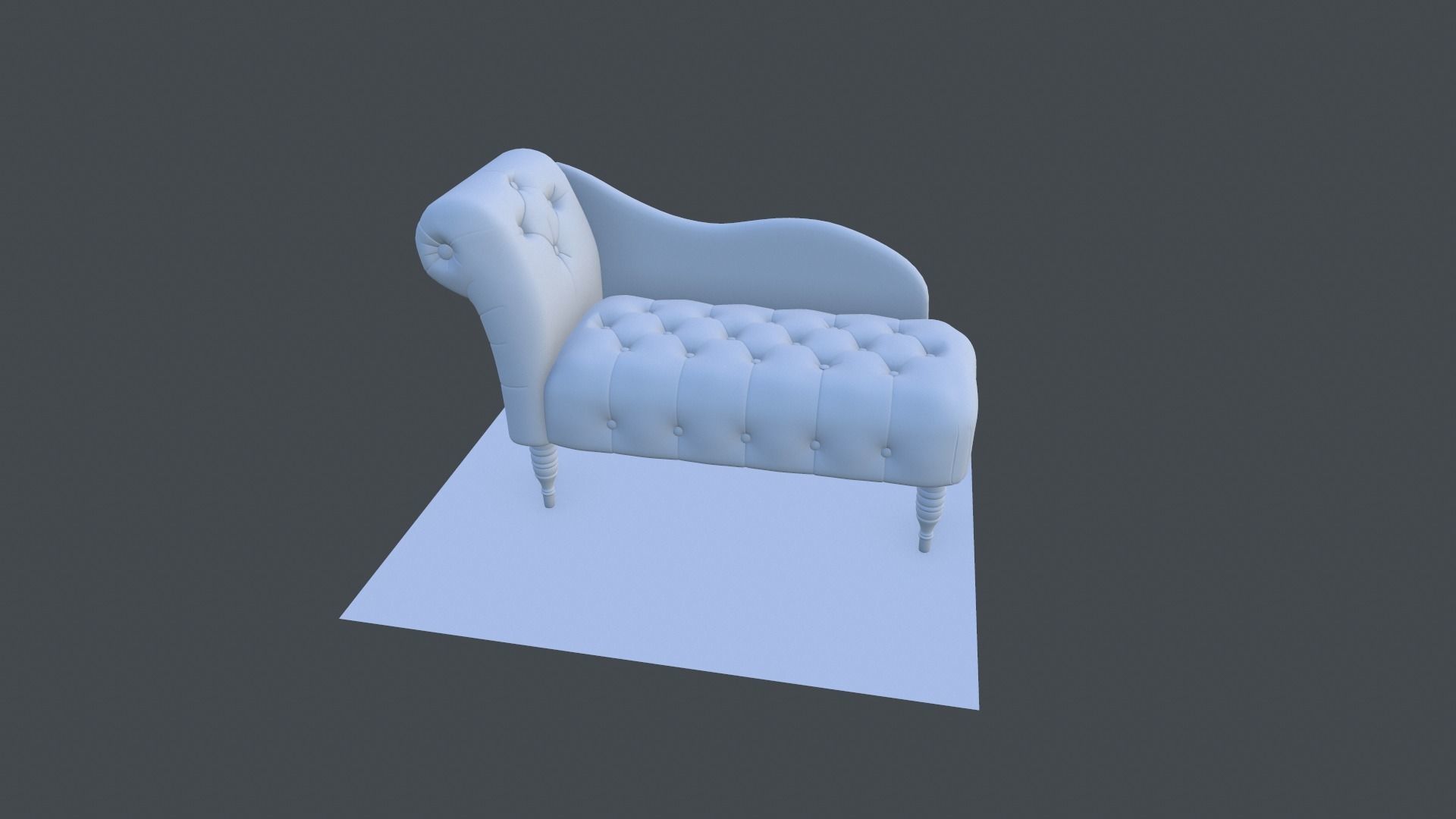 Sofa Set chair Low-poly 3D model_25