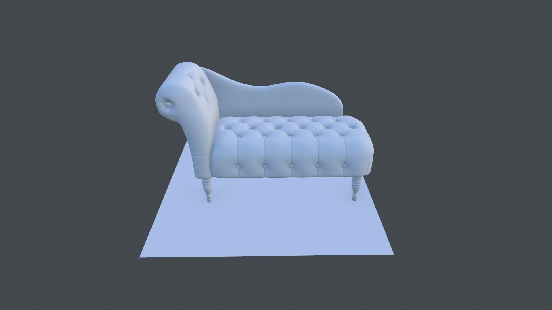 Sofa Set chair Low-poly 3D model_26