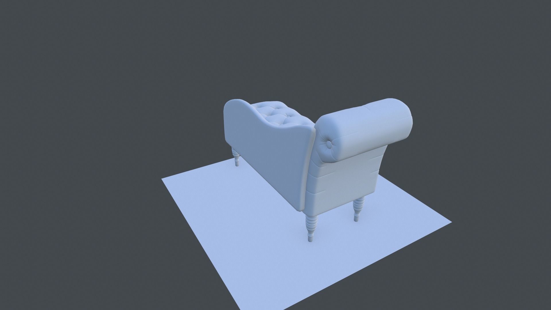 Sofa Set chair Low-poly 3D model_15