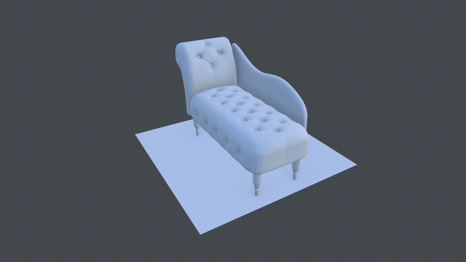 Sofa Set chair Low-poly 3D model_3