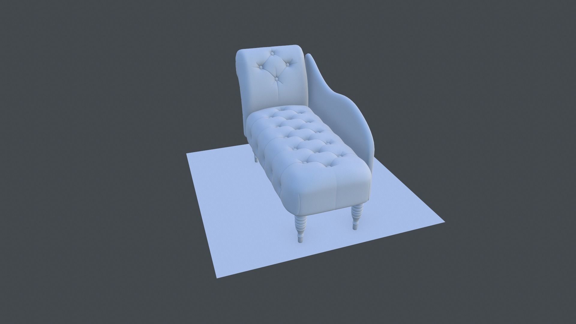 Sofa Set chair Low-poly 3D model_5