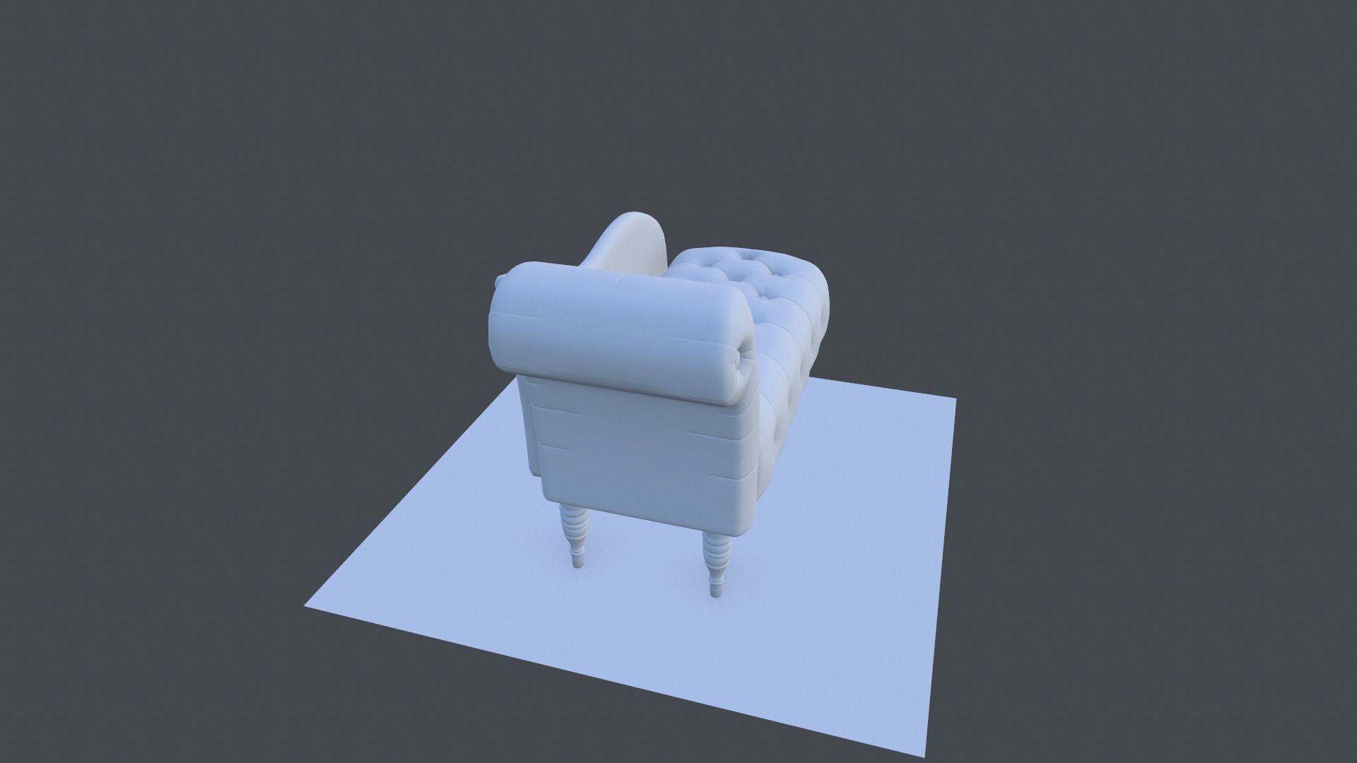 Sofa Set chair Low-poly 3D model_20