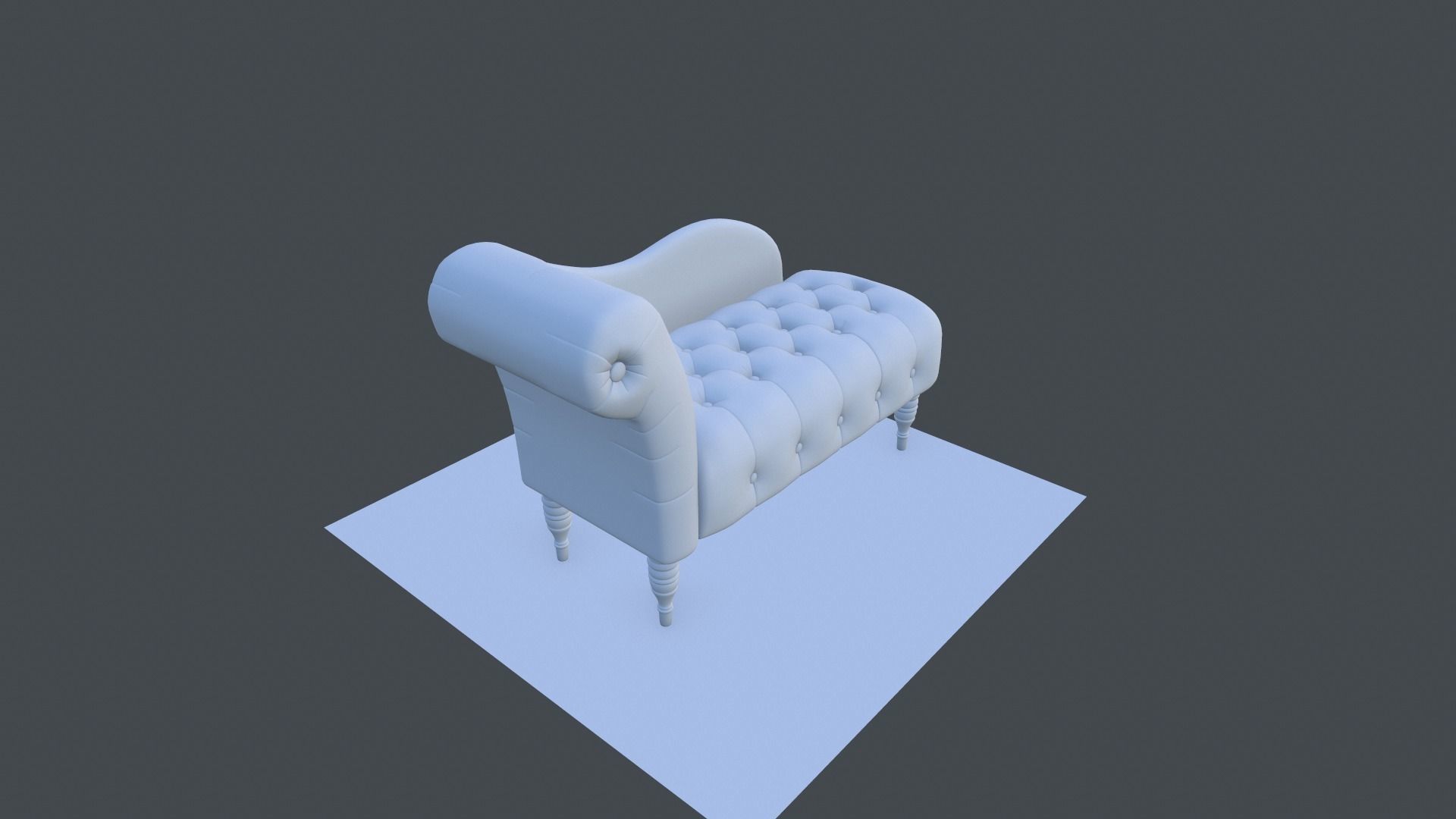 Sofa Set chair Low-poly 3D model_21