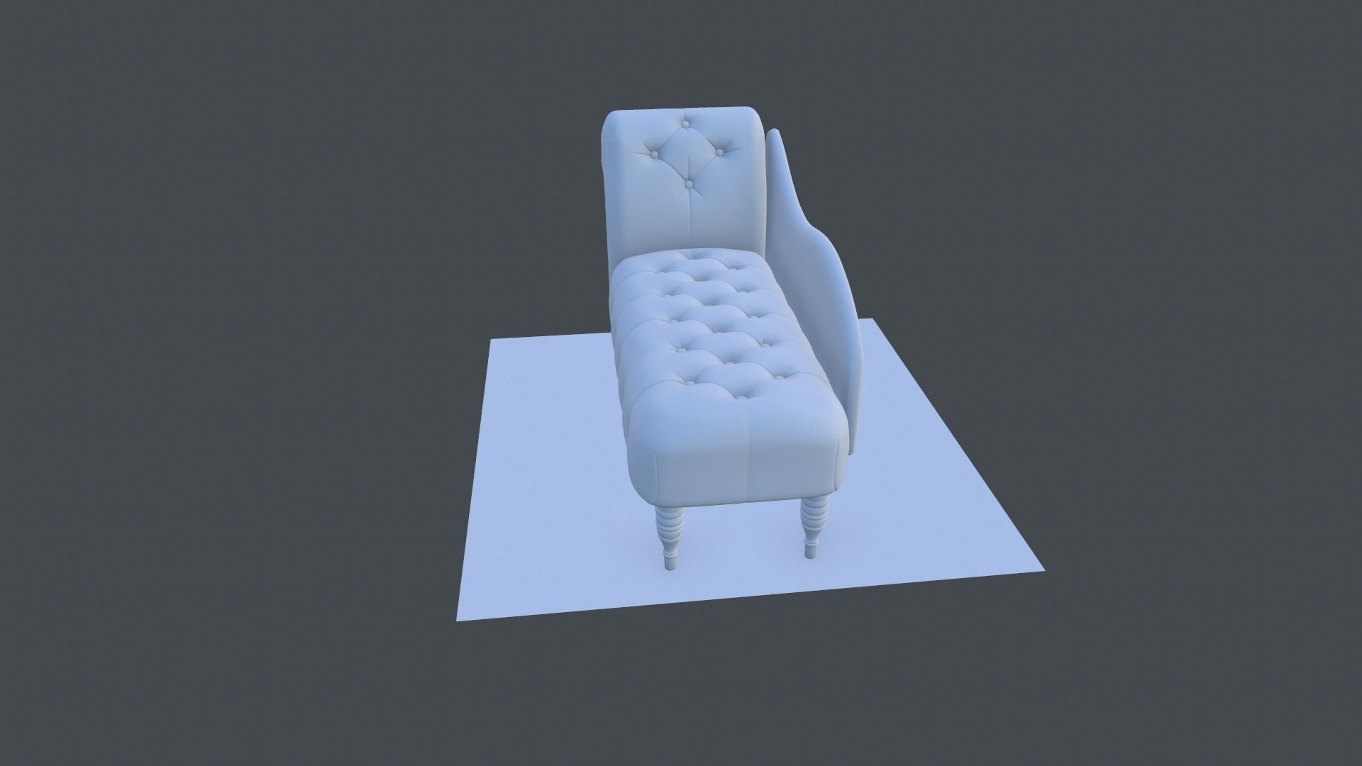 Sofa Set chair Low-poly 3D model_4