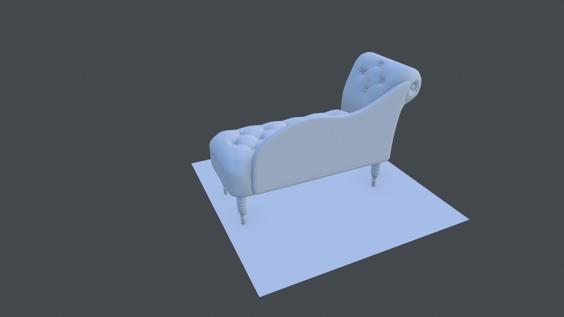 Sofa Set chair Low-poly 3D model_10