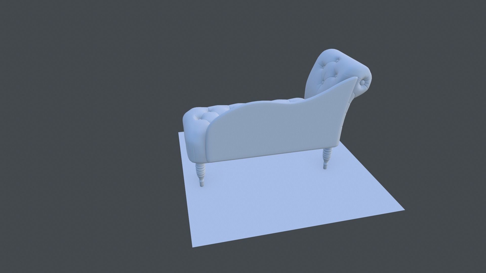 Sofa Set chair Low-poly 3D model_9