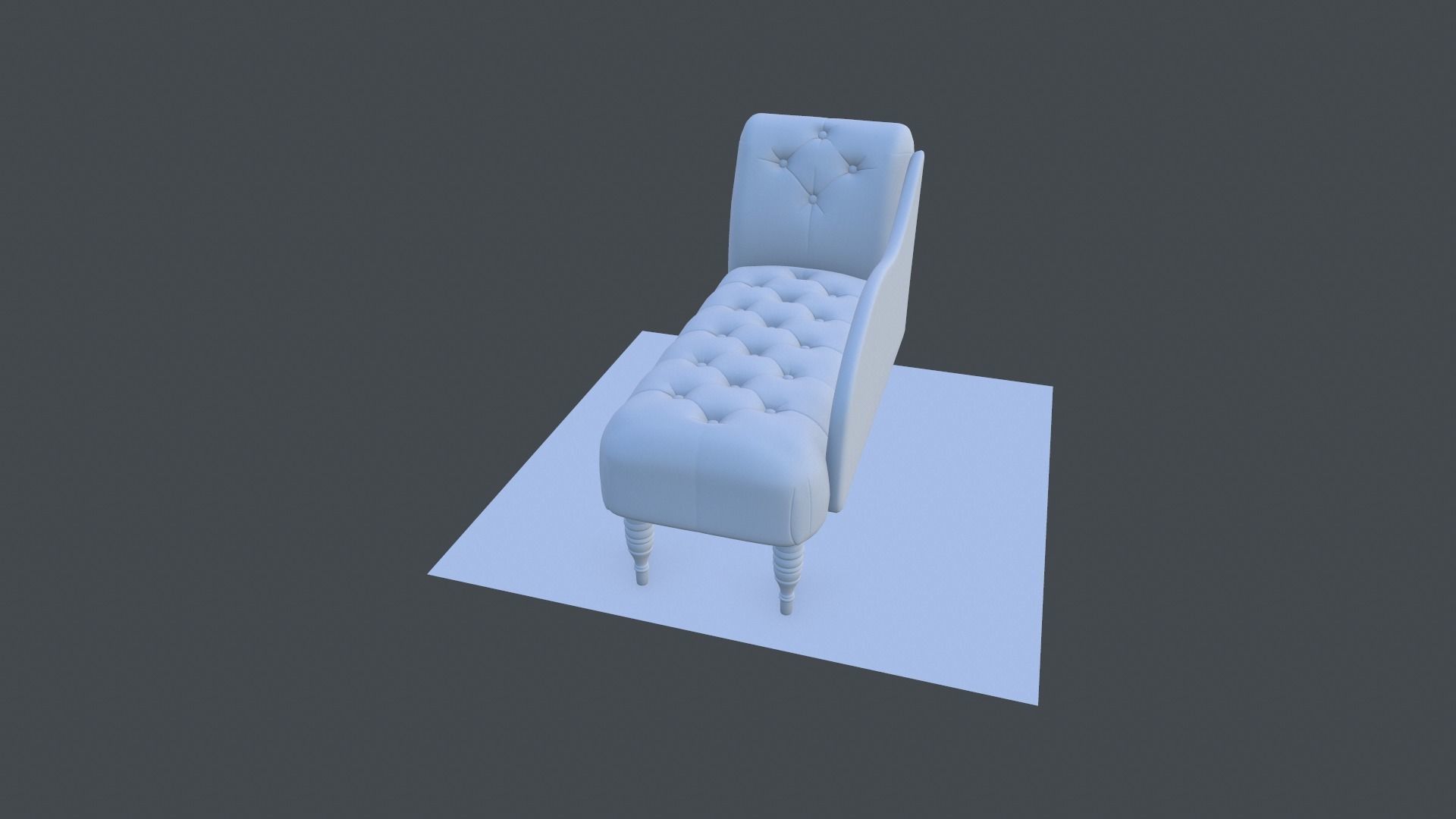 Sofa Set chair Low-poly 3D model_1
