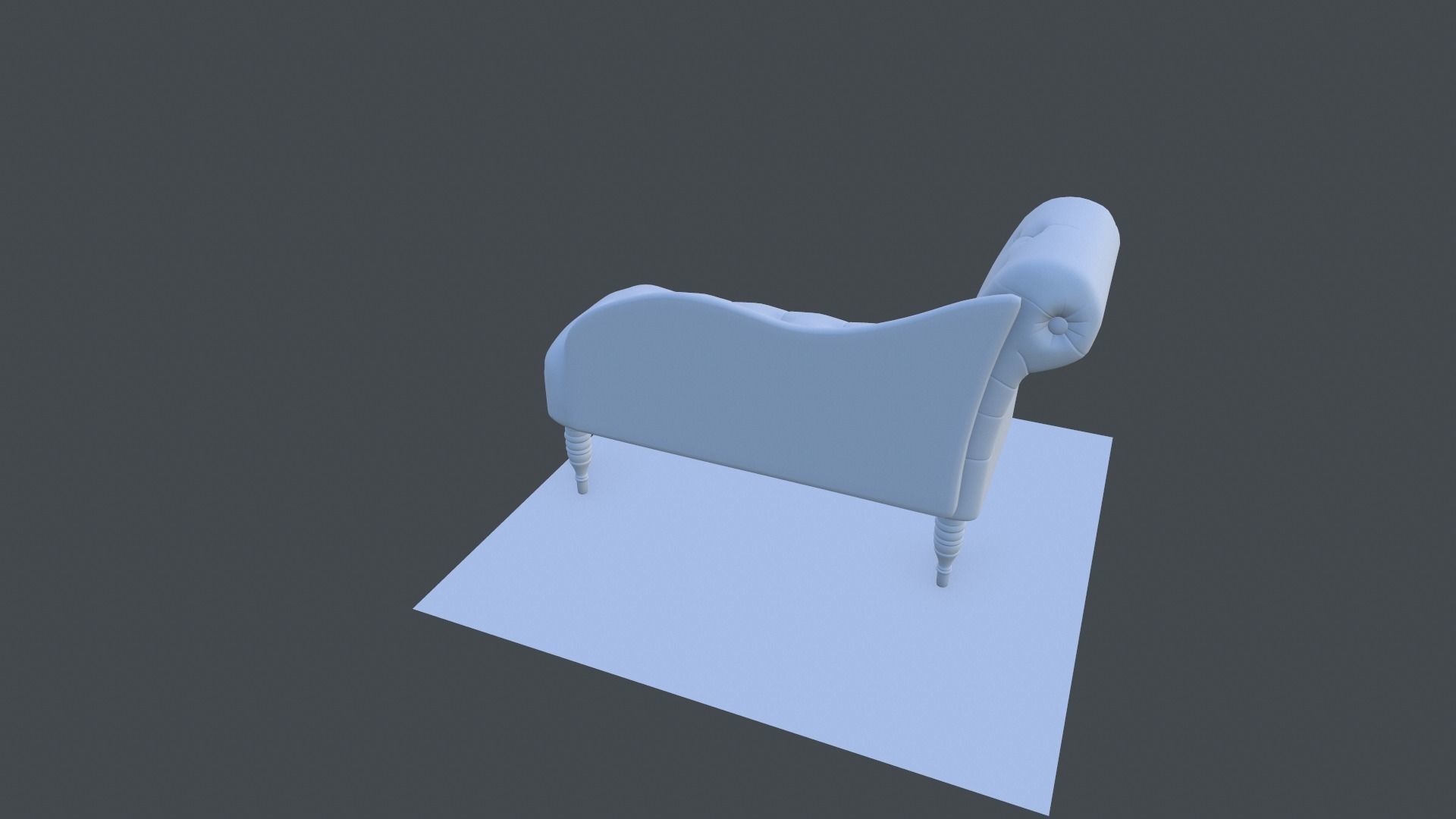 Sofa Set chair Low-poly 3D model_11
