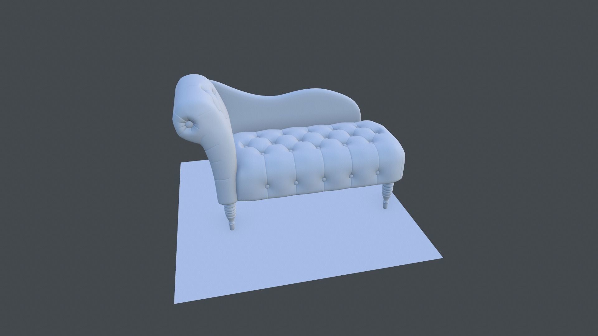 Sofa Set chair Low-poly 3D model_24