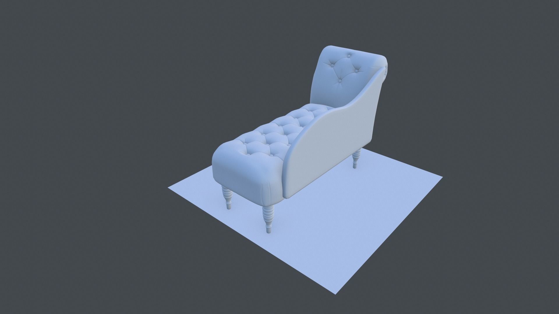 Sofa Set chair Low-poly 3D model_16