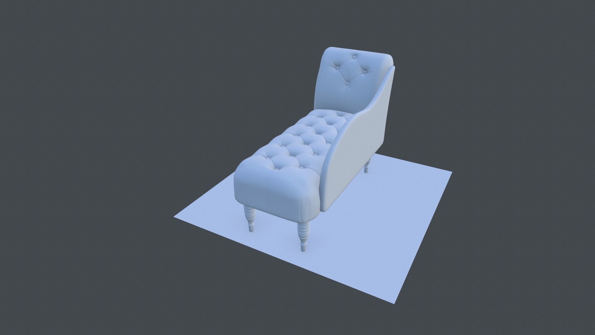 Sofa Set chair Low-poly 3D model_7