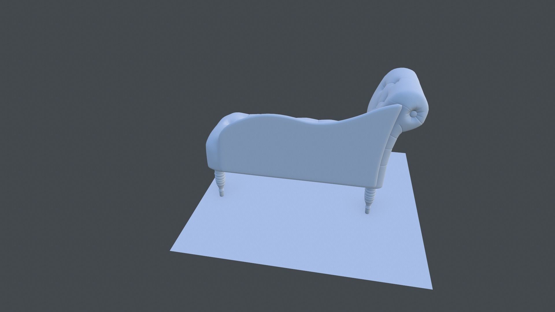 Sofa Set chair Low-poly 3D model_12