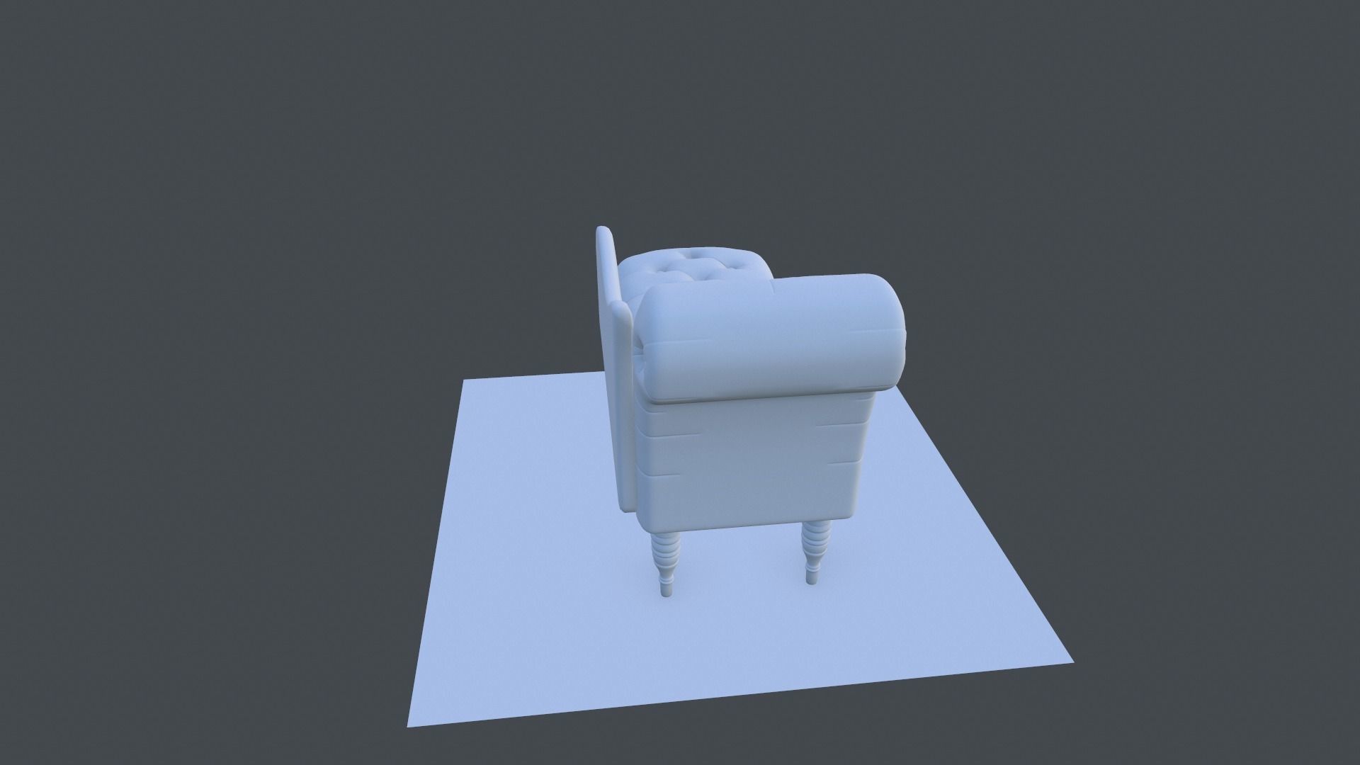 Sofa Set chair Low-poly 3D model_19